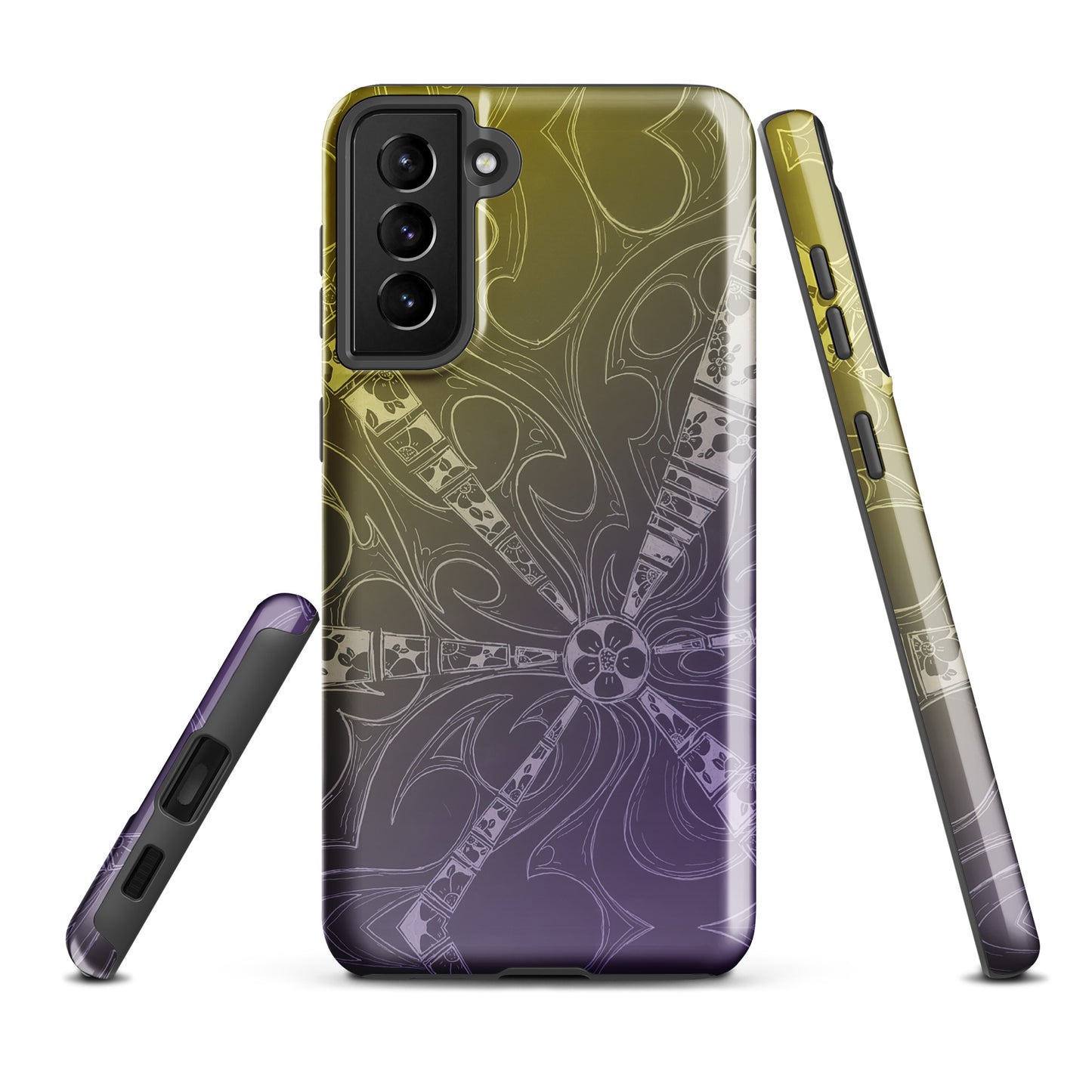 Flowers Purple and Gold Tough case for Samsung®