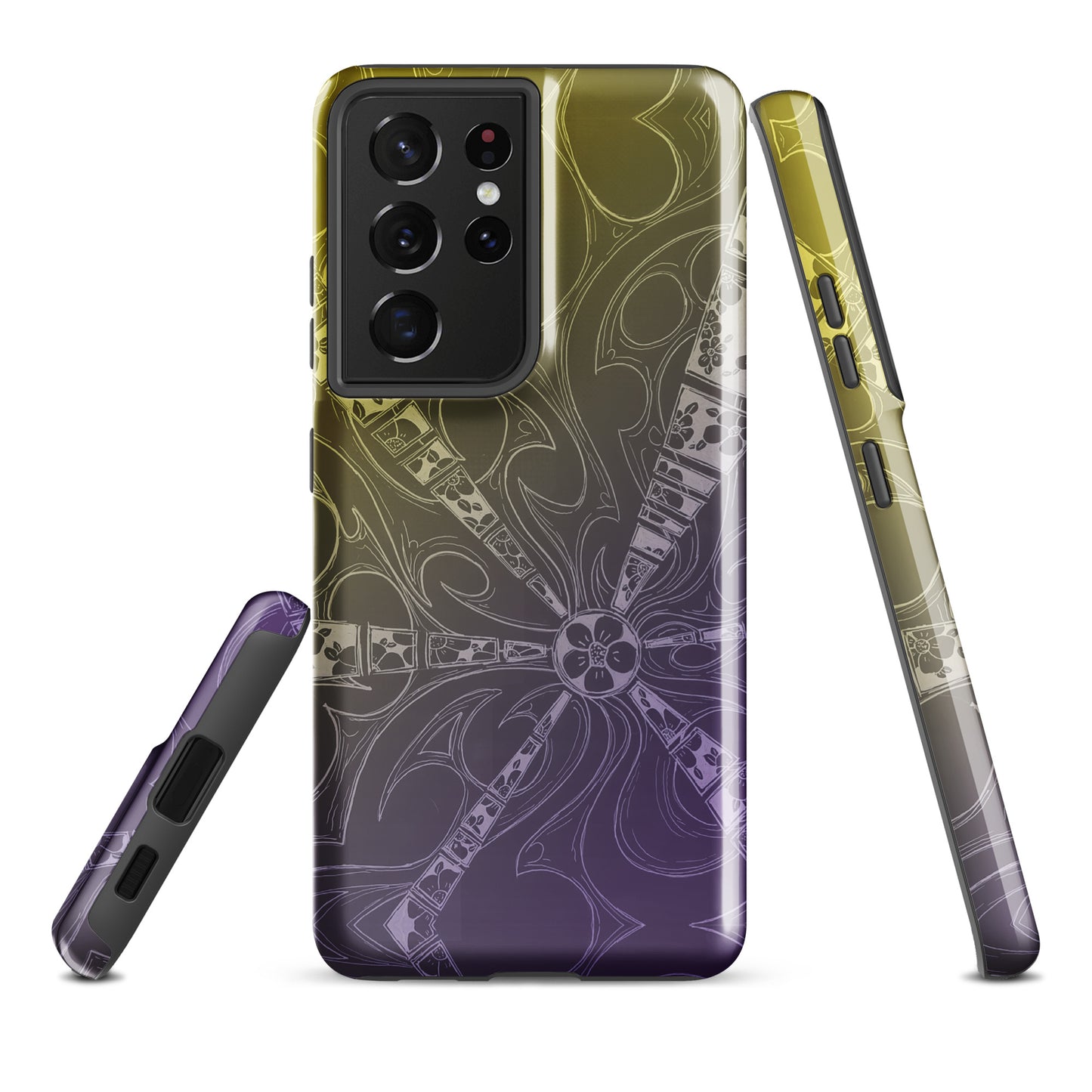 Flowers Purple and Gold Tough case for Samsung®