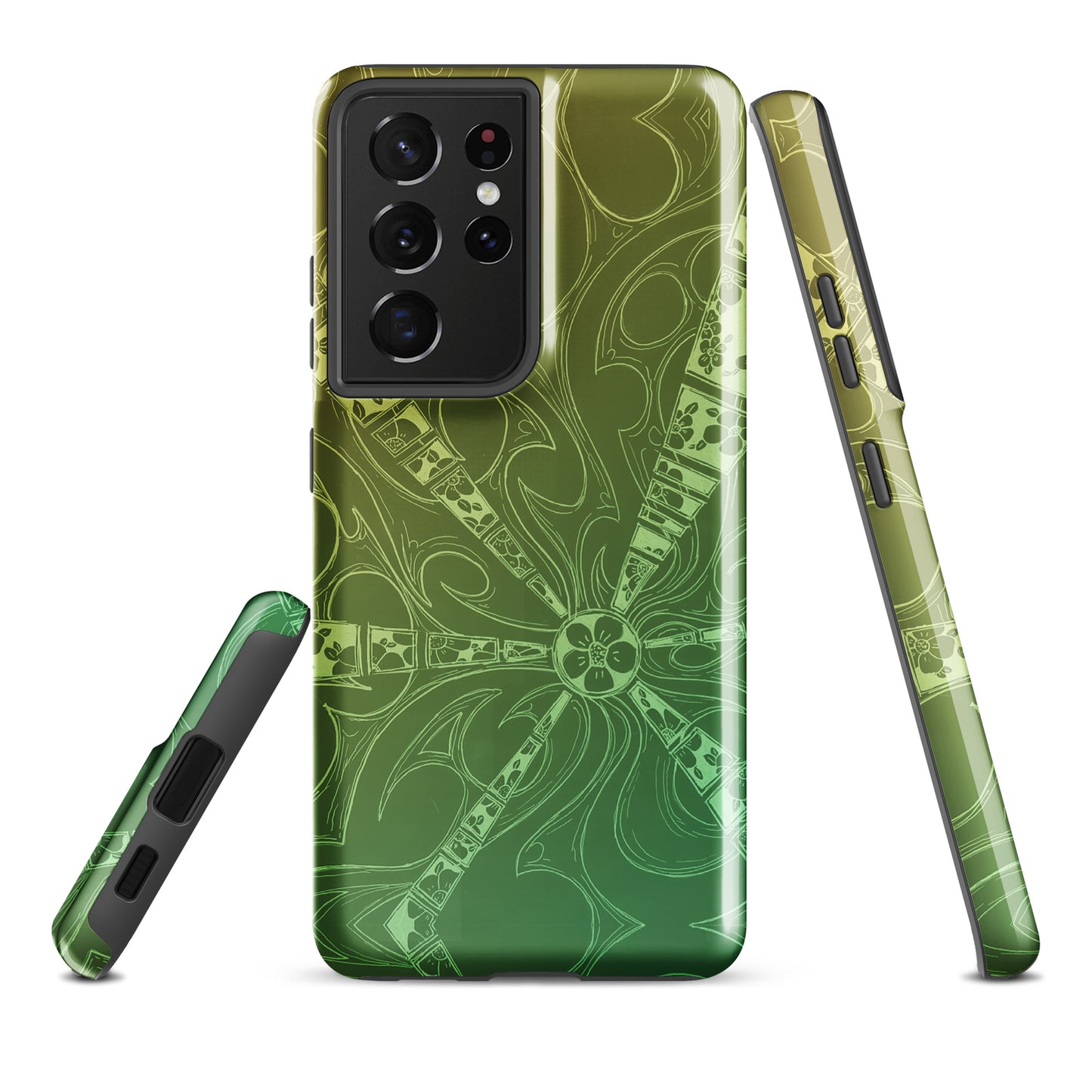 Flowers Gecko Green Tough case for Samsung®