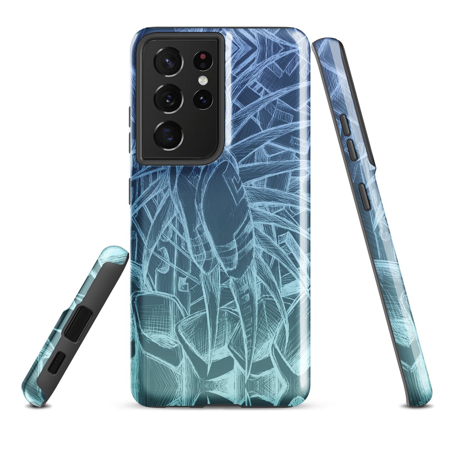 Sketch Ocean Blue Tough case for Samsung®