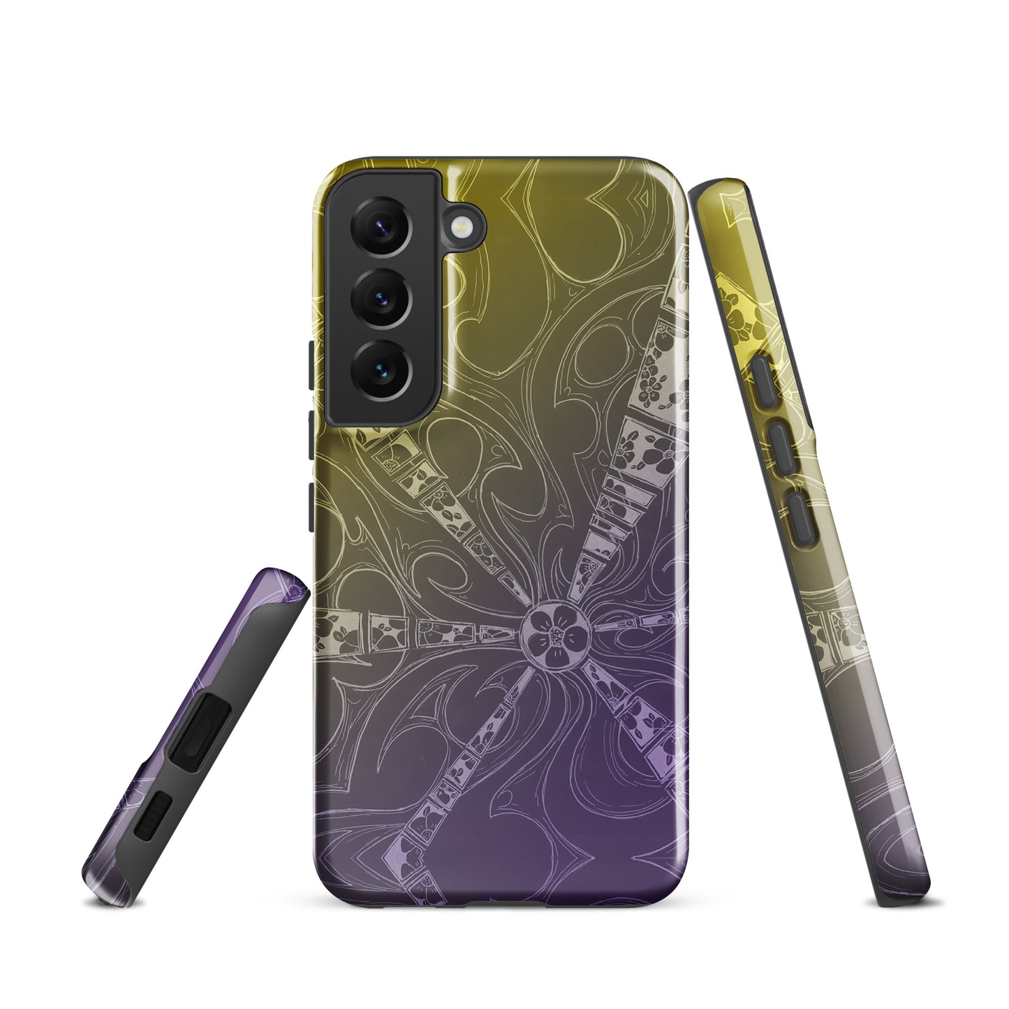 Flowers Purple and Gold Tough case for Samsung®