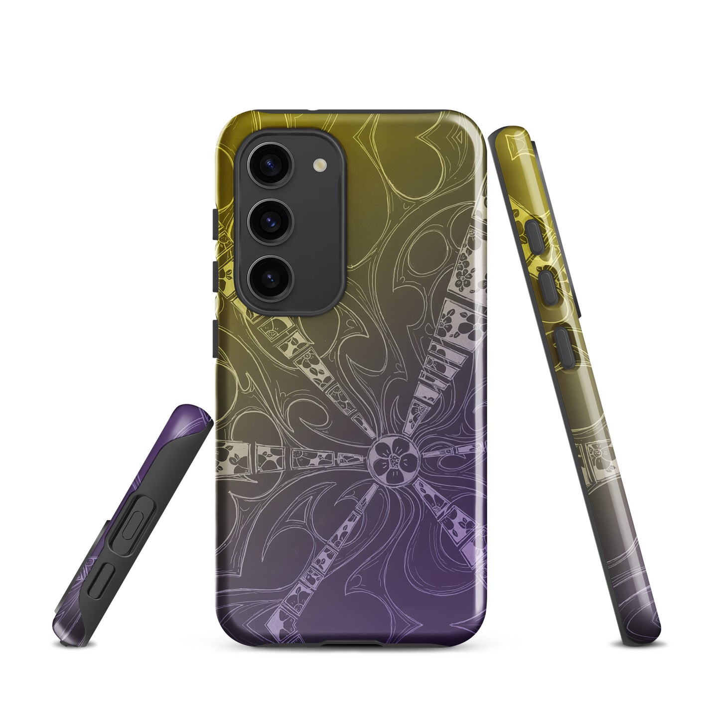 Flowers Purple and Gold Tough case for Samsung®