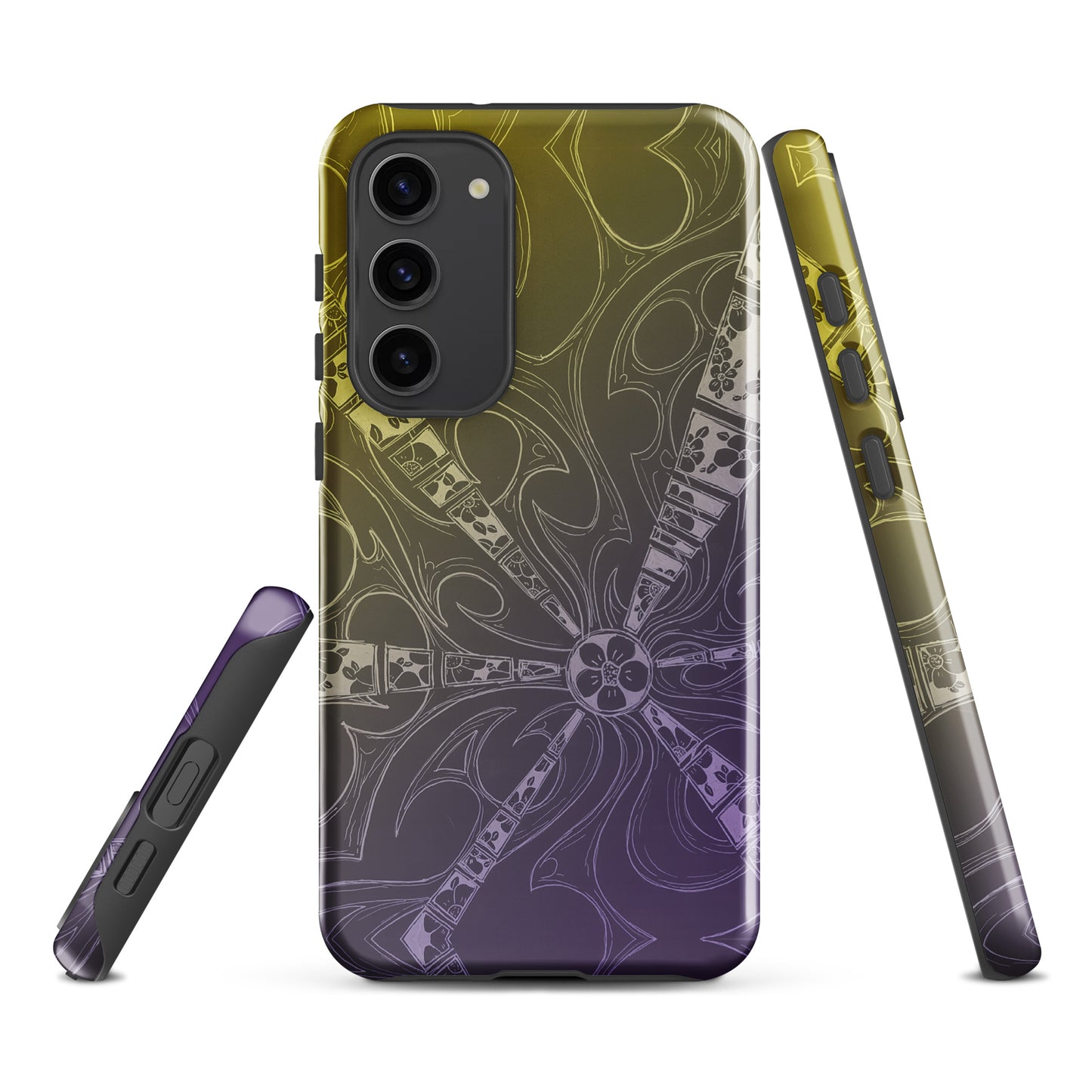 Flowers Purple and Gold Tough case for Samsung®