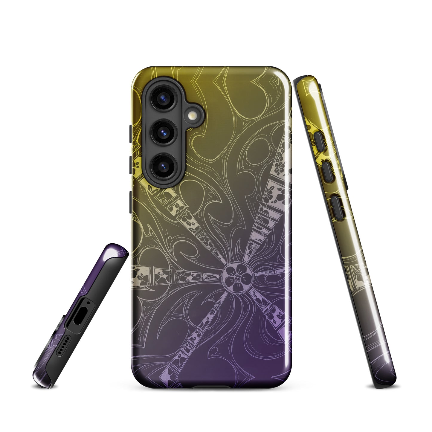 Flowers Purple and Gold Tough case for Samsung®