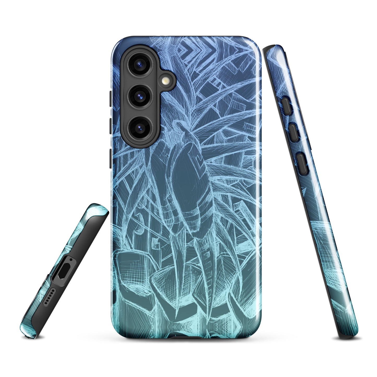 Sketch Ocean Blue Tough case for Samsung®