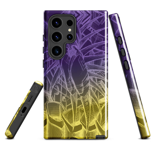 Sketch Purple and Gold Tough case for Samsung®