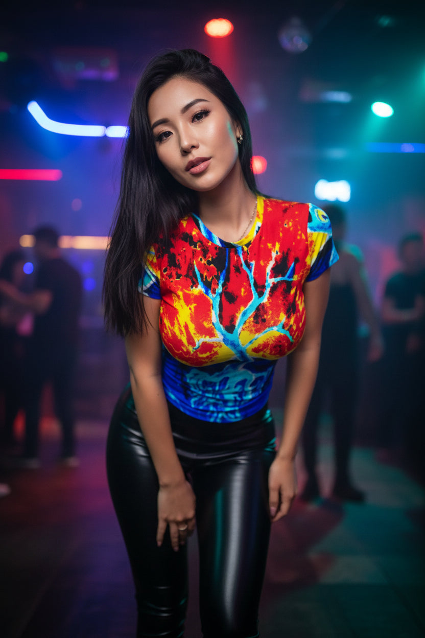 Fire and Ice All-Over Print Women's Slim-Fit T-shirt