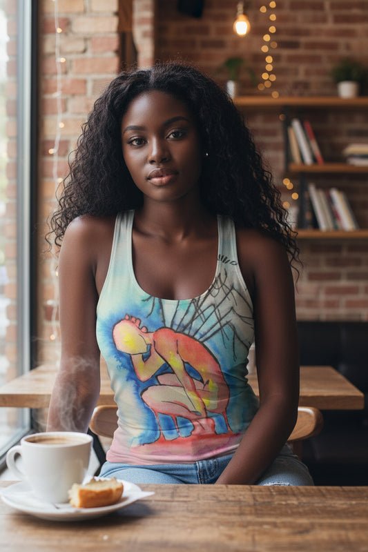 Pins and Needles All-Over Print Women's Racer Vest | 190GSM Cotton