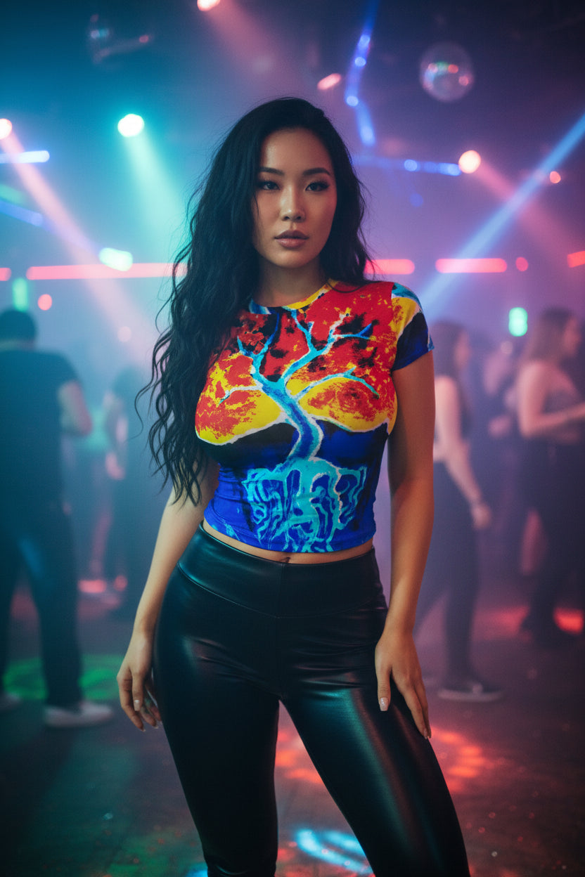 Fire and Ice All-Over Print Women's Slim-Fit T-shirt