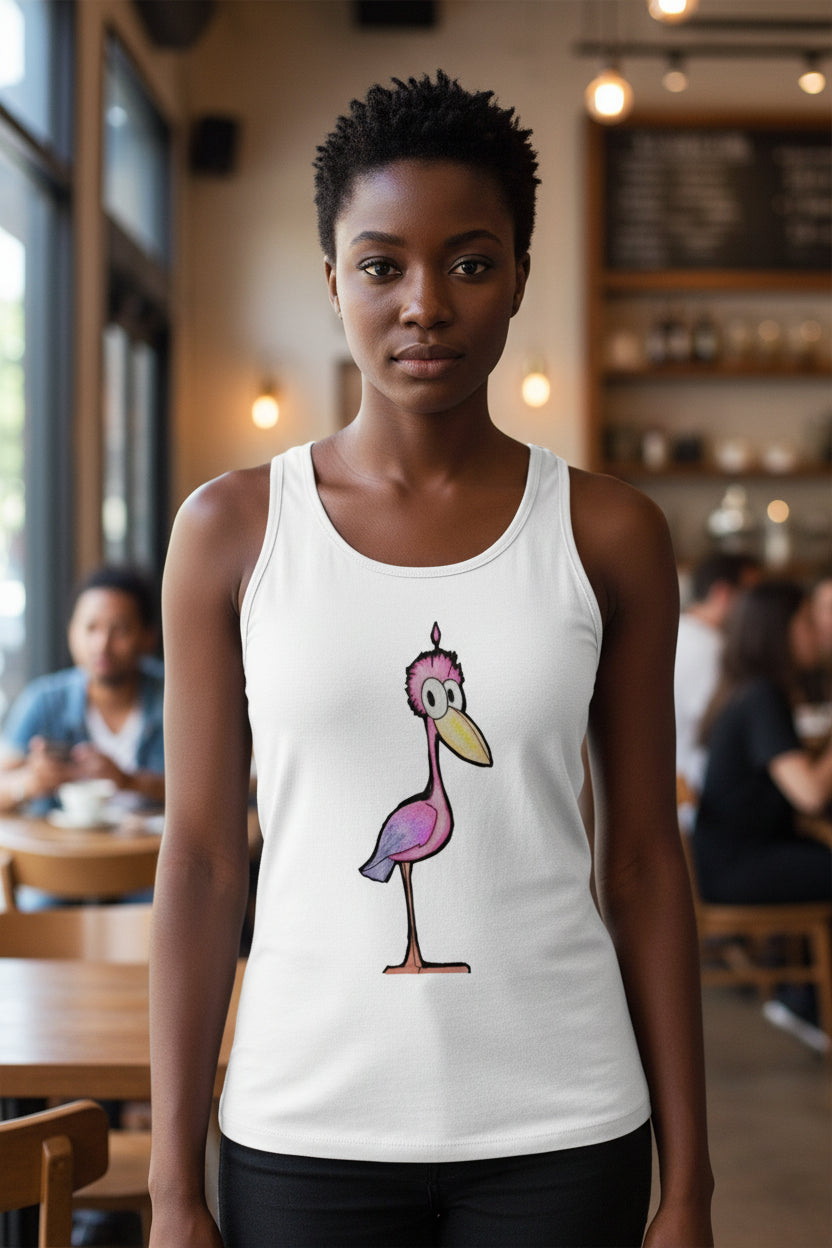 Pop's Critters Meep Women's Comfortable and Breathable Sports Tank Top For The USA|180GSM Front DTF