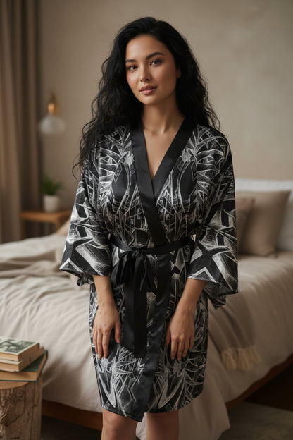 Inverted Sketch  Kimono Robe