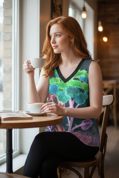 Morning Bloom Inverted All-Over Print Women's Sports Vest|180GSM COTTON