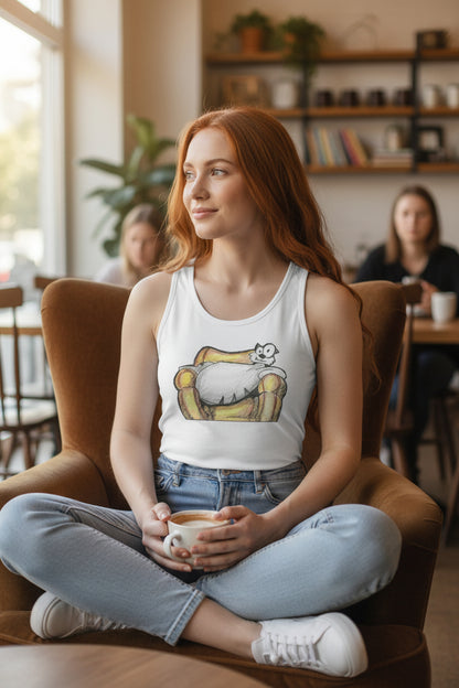 Pop's Critters, Berta, Women's Comfortable and Breathable Sports Tank Top For The USA|180GSM Front DTF