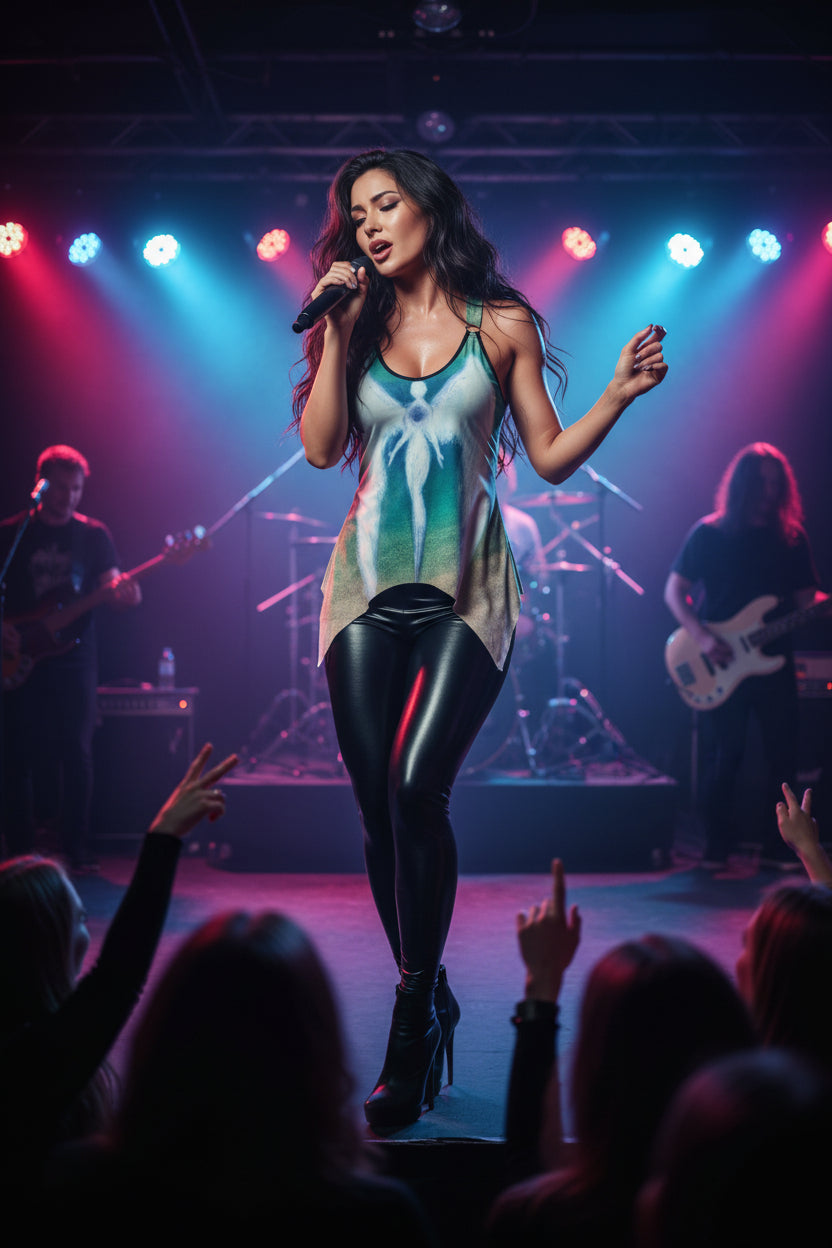 Lost Heart Inverted Women's Racing Tank Top With Irregular Hem