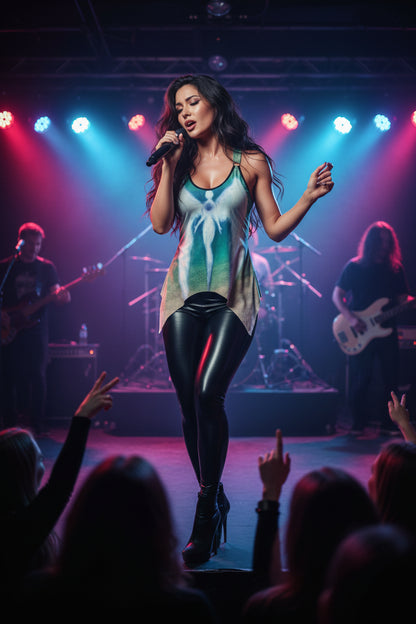 Lost Heart Inverted Women's Racing Tank Top With Irregular Hem