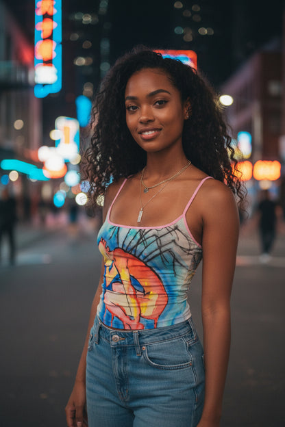 Pins and Needles All-Over Print Women's Spaghetti Strap Tank Top