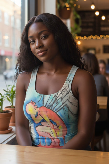 Pins and Needles All-Over Print Women's Racer Vest | 190GSM Cotton