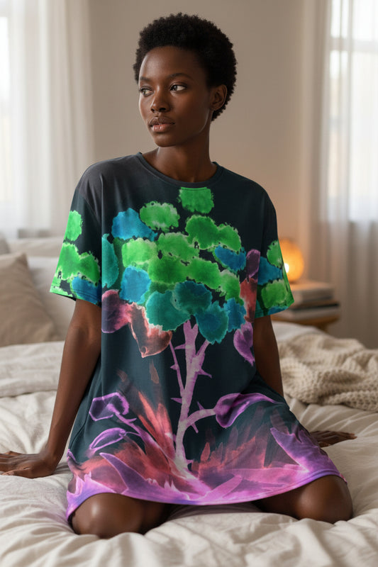 Morning Bloom Inverted T-shirt dress