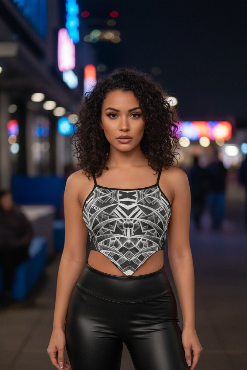 Sketch Inverted All-Over Print Women's Cami Tube Top