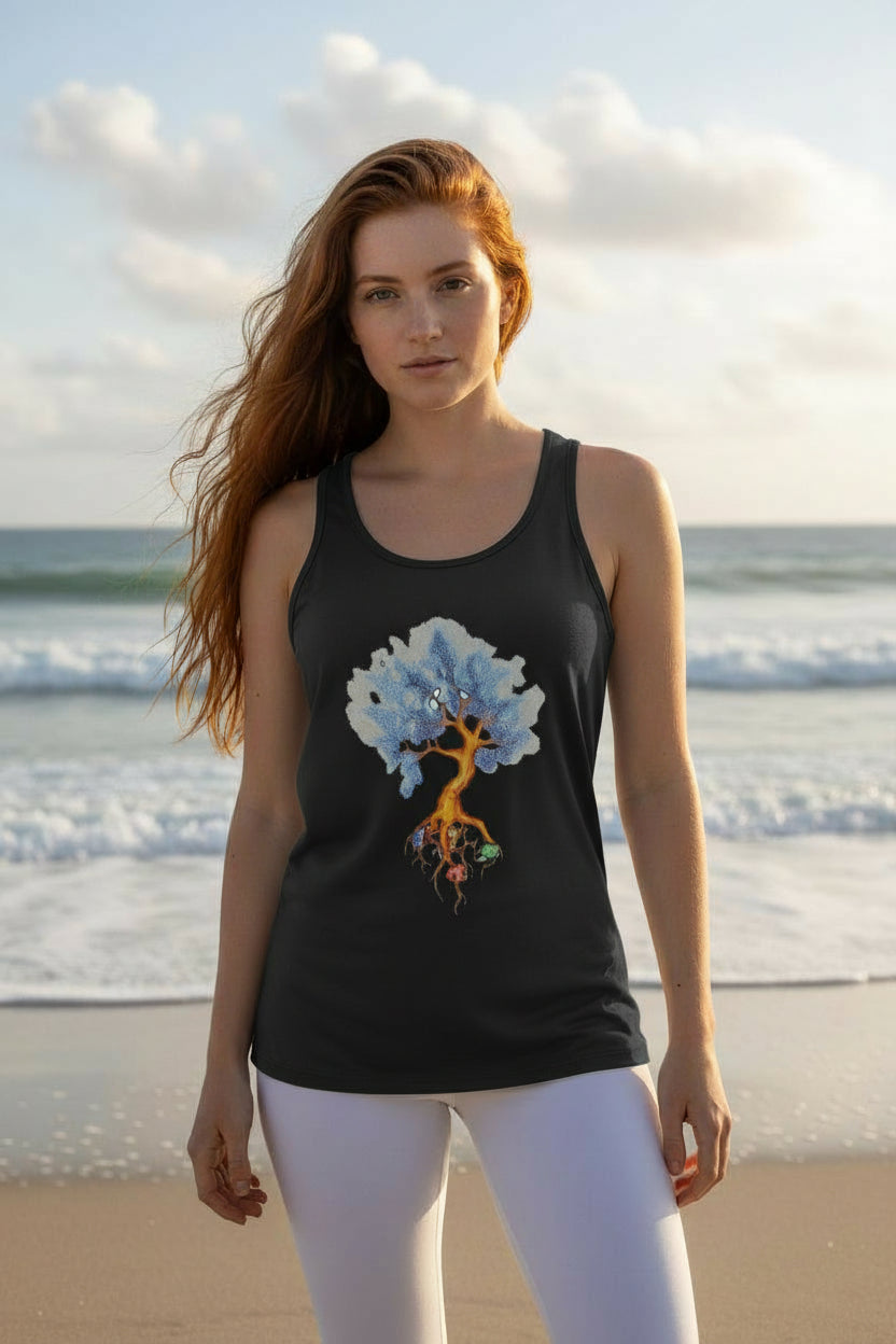 Women's Comfortable and Breathable Sports Tank Top For The USA|180GSM Front DTF