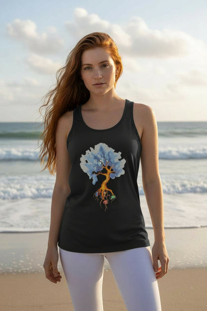 Women's Comfortable and Breathable Sports Tank Top For The USA|180GSM Front DTF