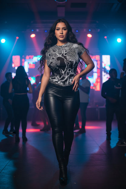 The Fallen Tree All-Over Print Women's Slim-Fit T-shirt