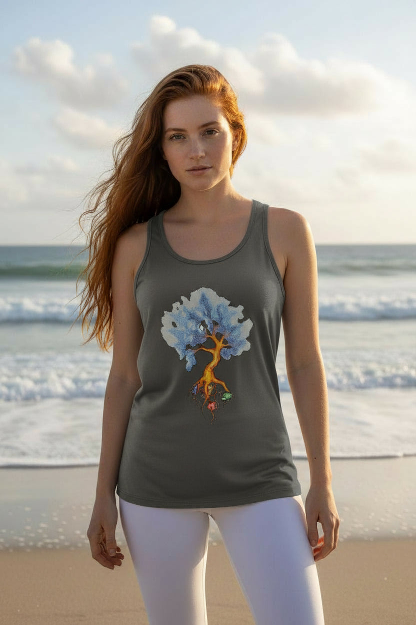 Women's Comfortable and Breathable Sports Tank Top For The USA|180GSM Front DTF