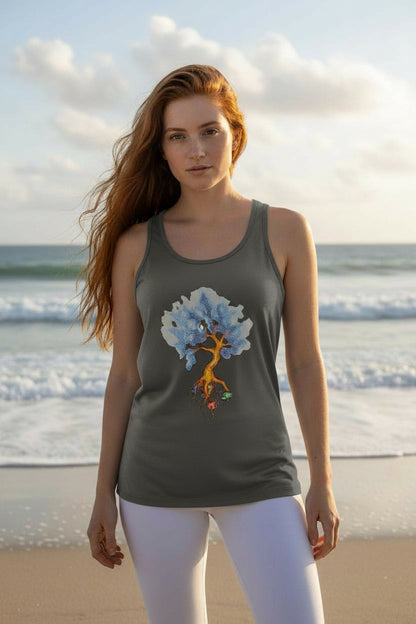 Women's Comfortable and Breathable Sports Tank Top For The USA|180GSM Front DTF