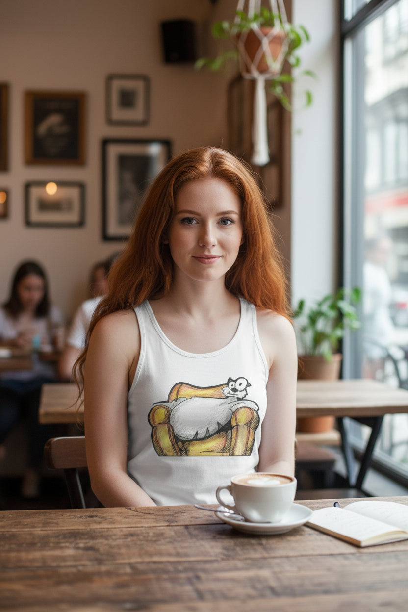 Pop's Critters, Berta, Women's Comfortable and Breathable Sports Tank Top For The USA|180GSM Front DTF