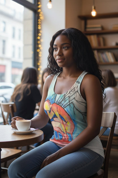Pins and Needles All-Over Print Women's Racer Vest | 190GSM Cotton