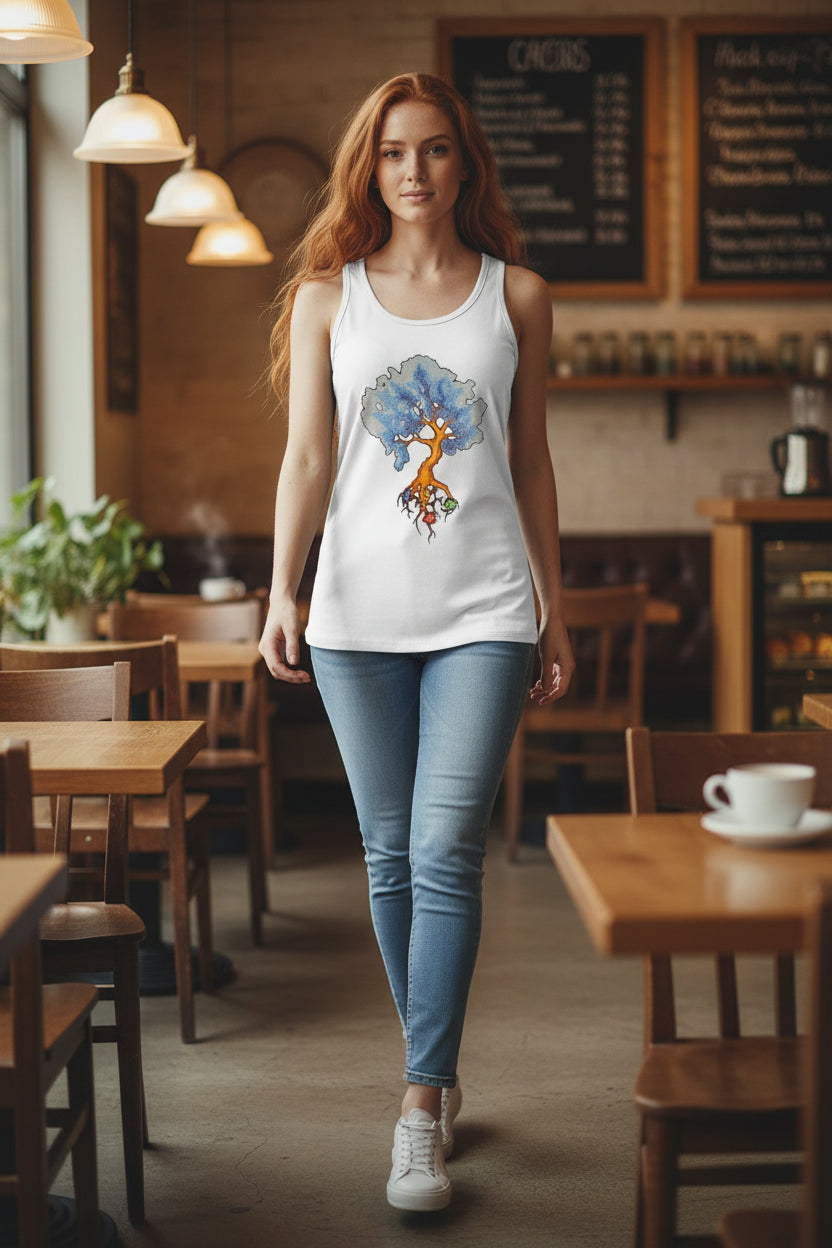 Women's Comfortable and Breathable Sports Tank Top For The USA|180GSM Front DTF