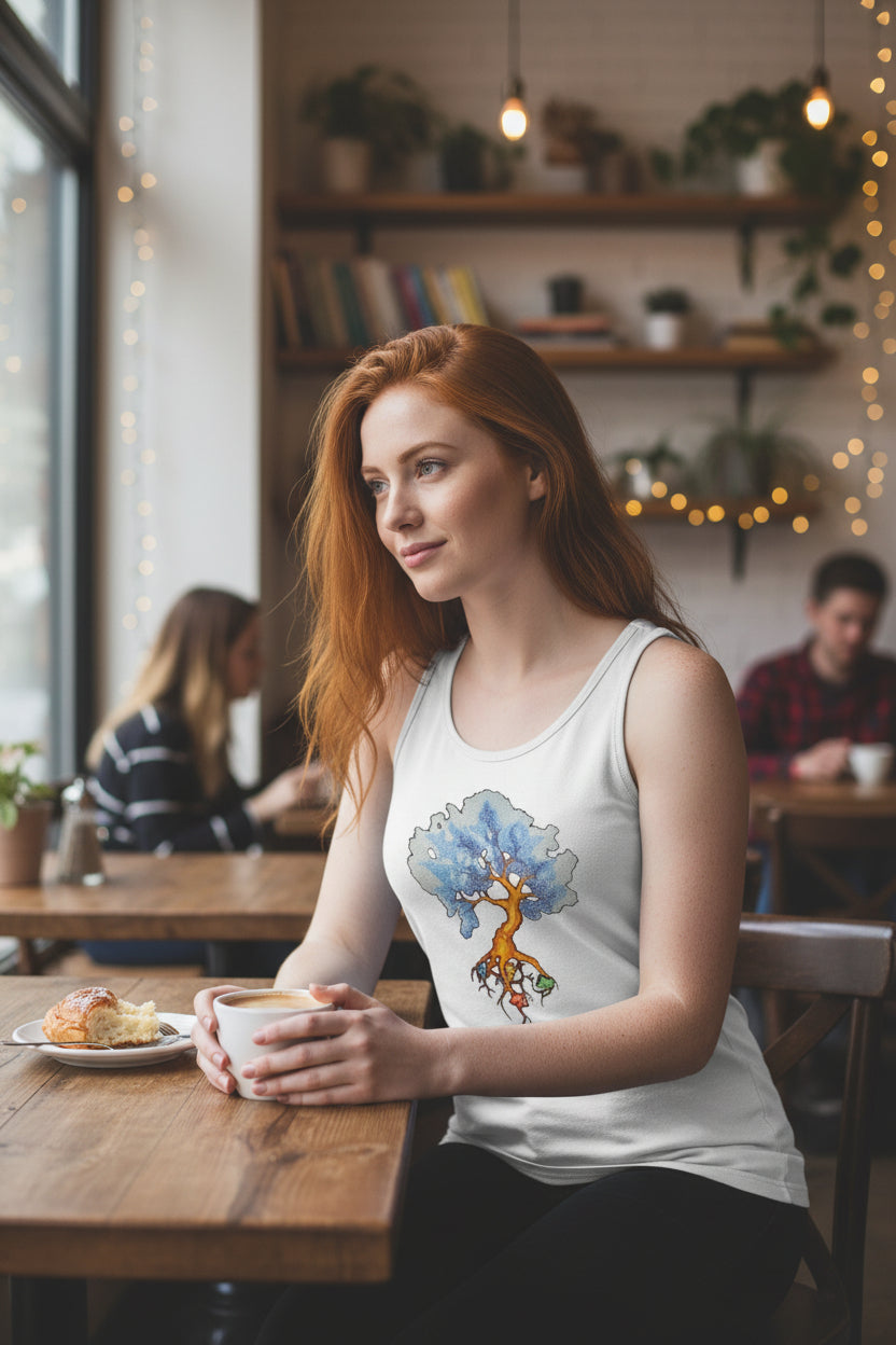 Women's Comfortable and Breathable Sports Tank Top For The USA|180GSM Front DTF