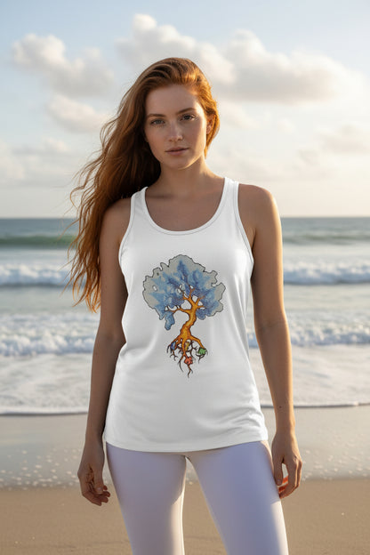 Women's Comfortable and Breathable Sports Tank Top For The USA|180GSM Front DTF