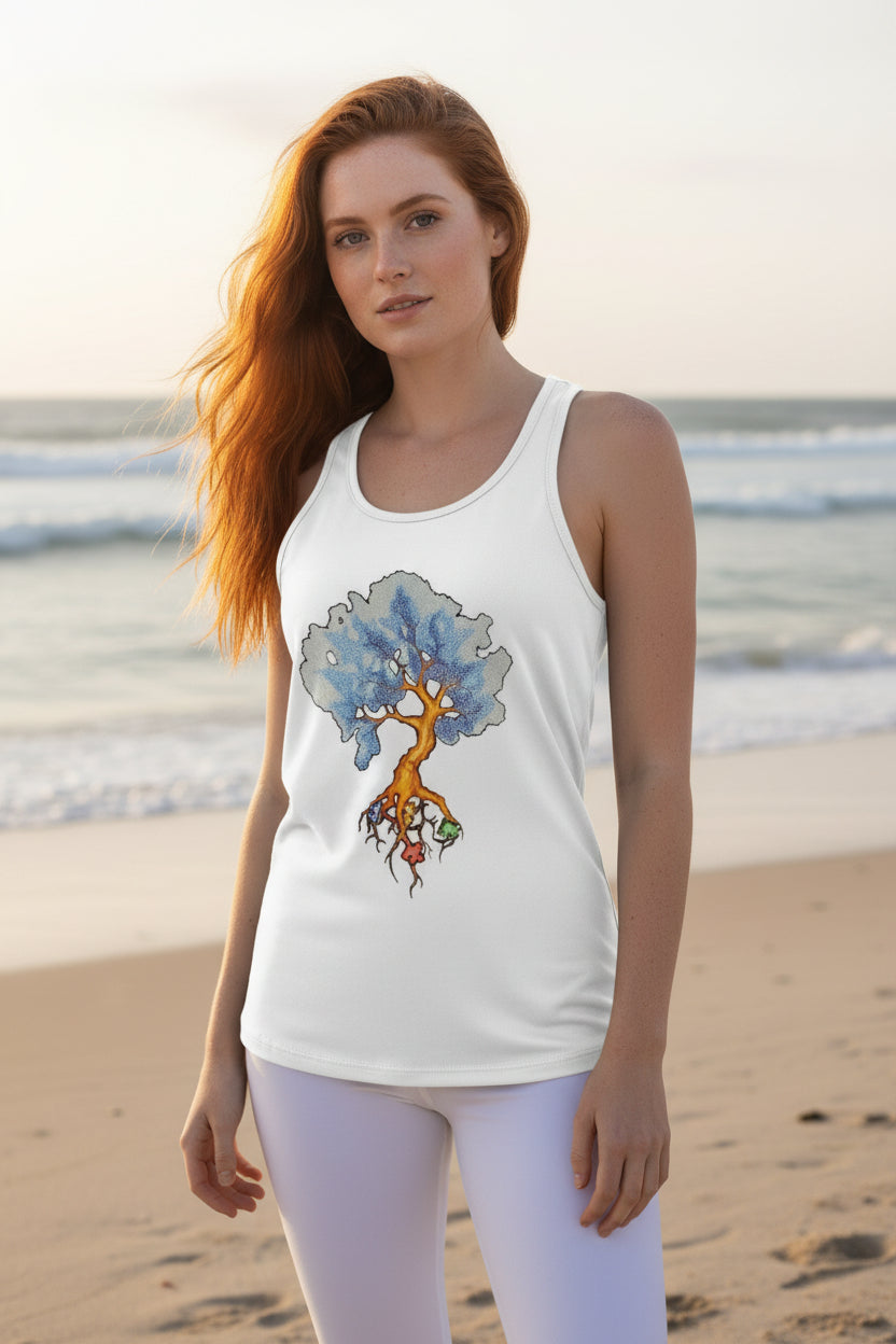 Women's Comfortable and Breathable Sports Tank Top For The USA|180GSM Front DTF