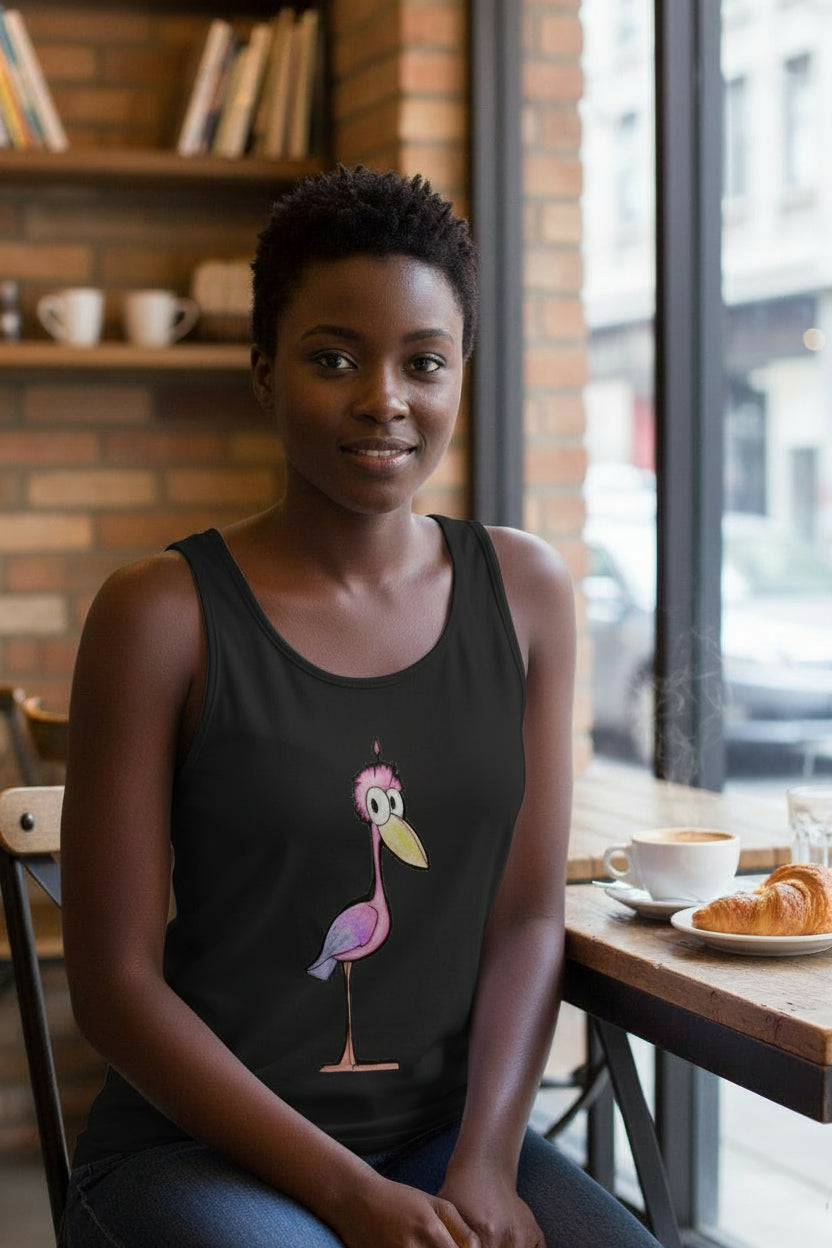 Pop's Critters Meep Women's Comfortable and Breathable Sports Tank Top For The USA|180GSM Front DTF