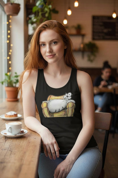 Pop's Critters, Berta, Women's Comfortable and Breathable Sports Tank Top For The USA|180GSM Front DTF