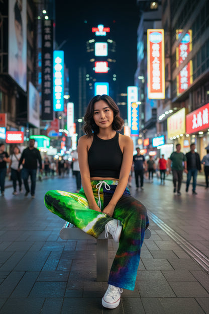 Swept Away Inverted All-Over Print Women's Casual Pants