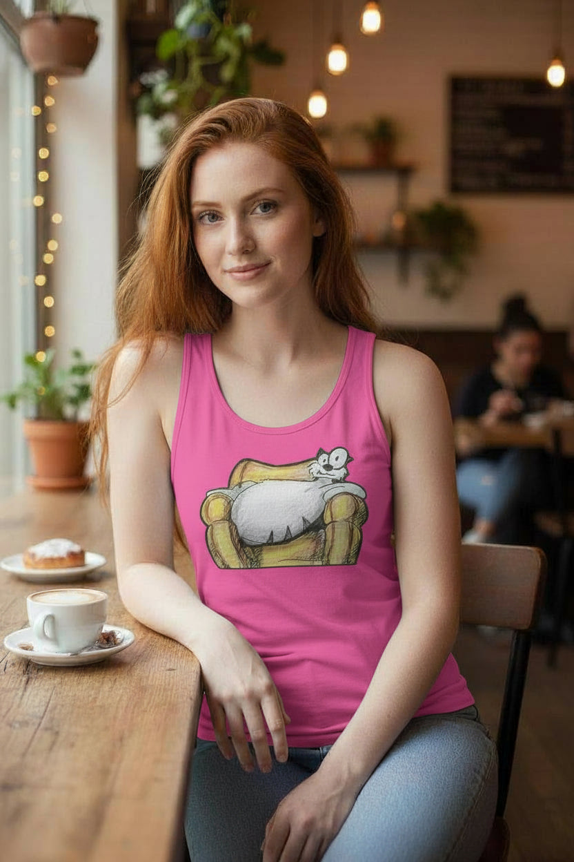 Pop's Critters, Berta, Women's Comfortable and Breathable Sports Tank Top For The USA|180GSM Front DTF