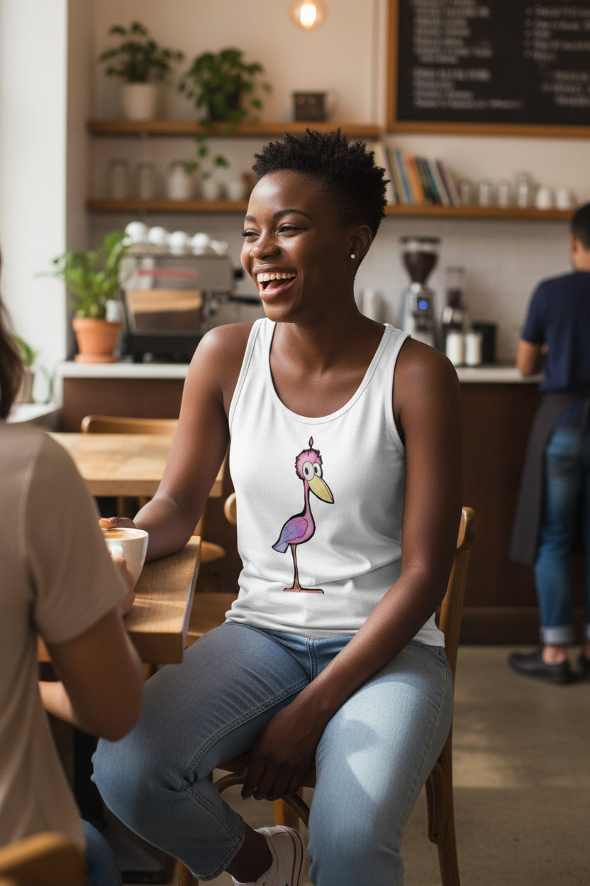 Pop's Critters Meep Women's Comfortable and Breathable Sports Tank Top For The USA|180GSM Front DTF