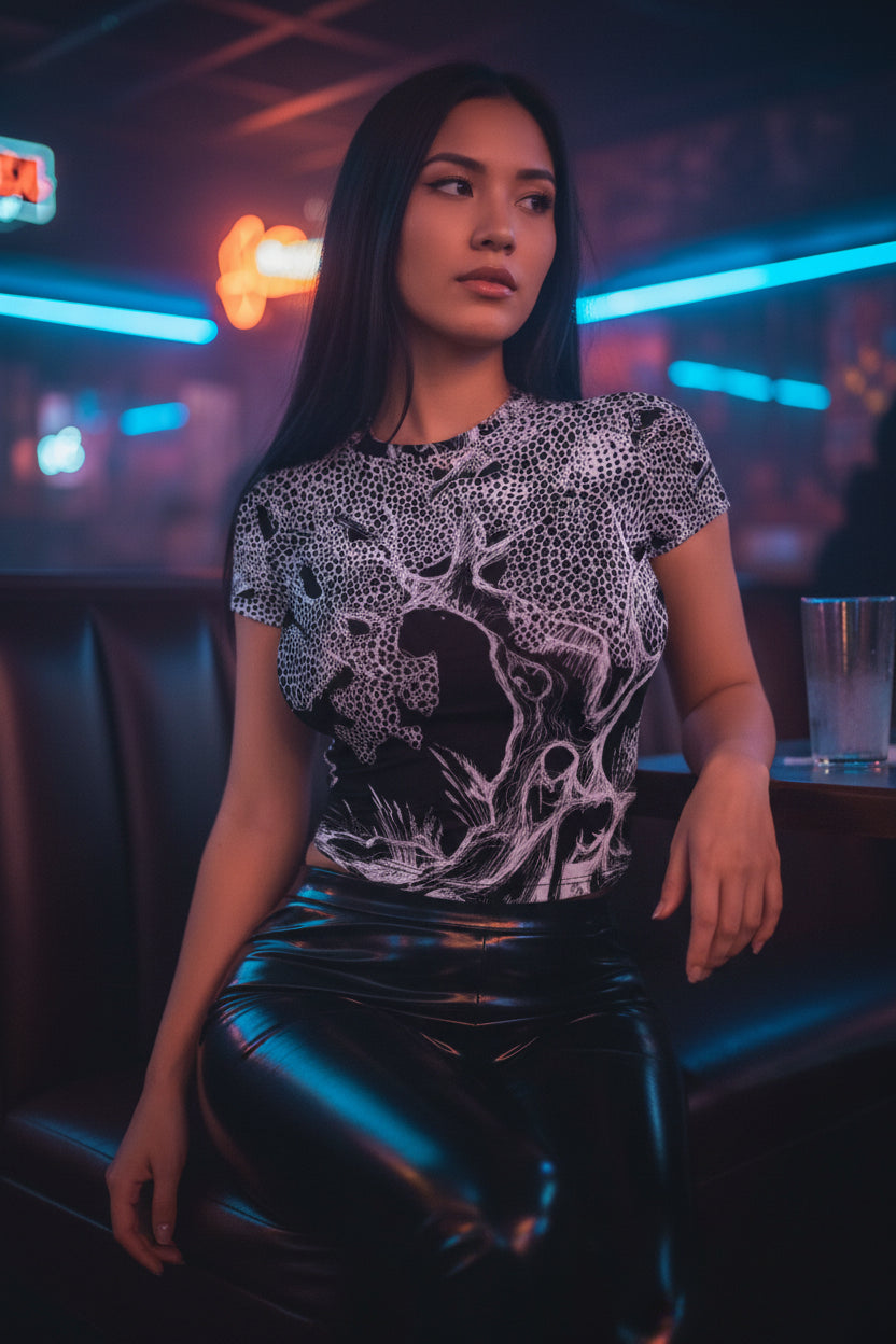 The Fallen Tree All-Over Print Women's Slim-Fit T-shirt