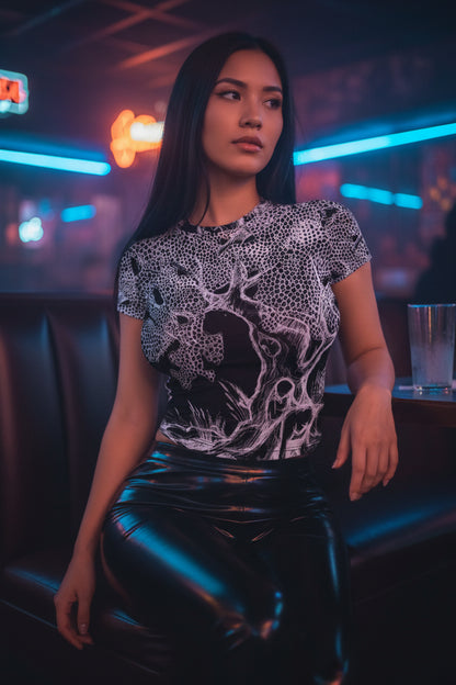 The Fallen Tree All-Over Print Women's Slim-Fit T-shirt