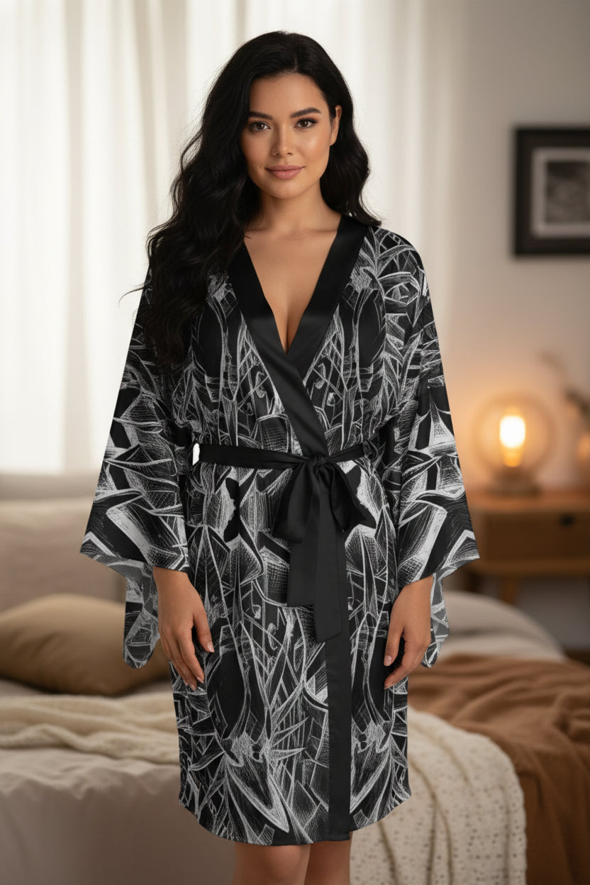Inverted Sketch  Kimono Robe