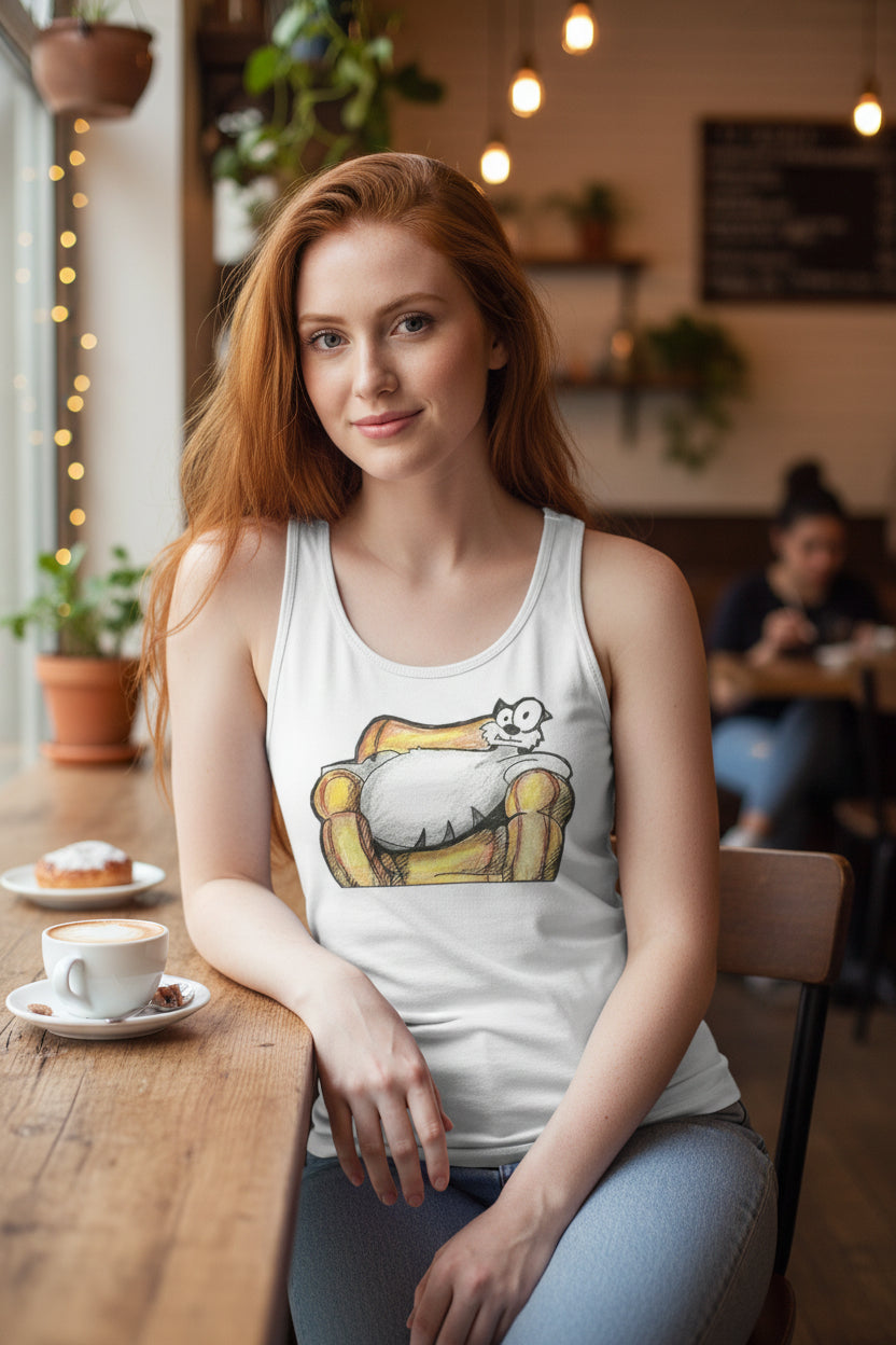 Pop's Critters, Berta, Women's Comfortable and Breathable Sports Tank Top For The USA|180GSM Front DTF