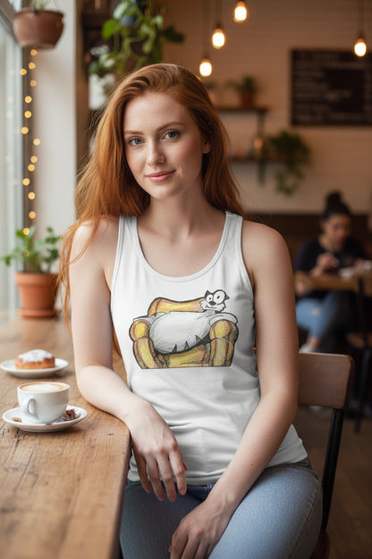 Pop's Critters, Berta, Women's Comfortable and Breathable Sports Tank Top For The USA|180GSM Front DTF