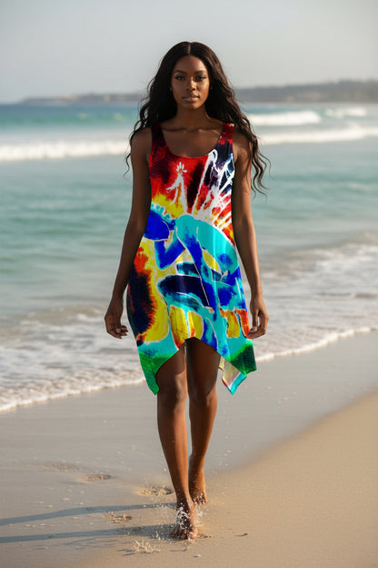 Pins and Needles Inverted All-over print Women's Sleeveless Tank Dress