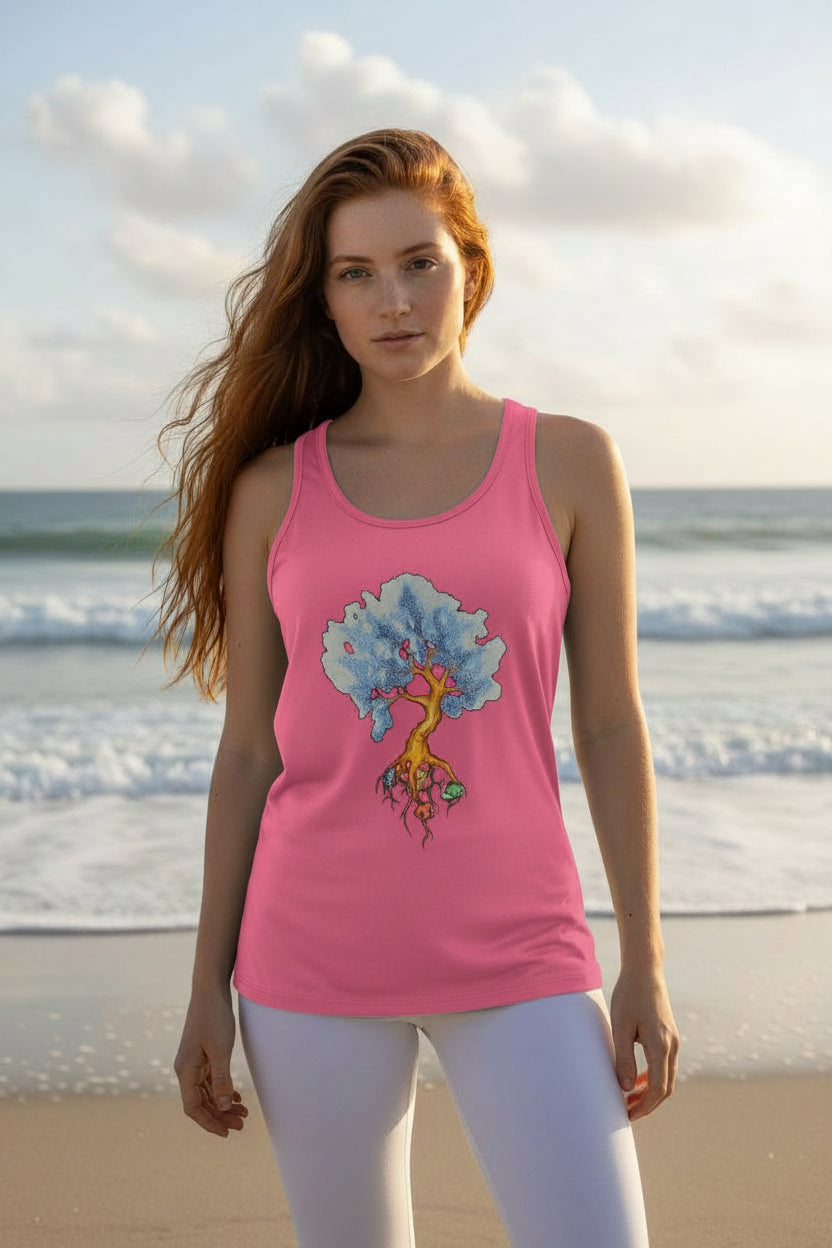 Women's Comfortable and Breathable Sports Tank Top For The USA|180GSM Front DTF