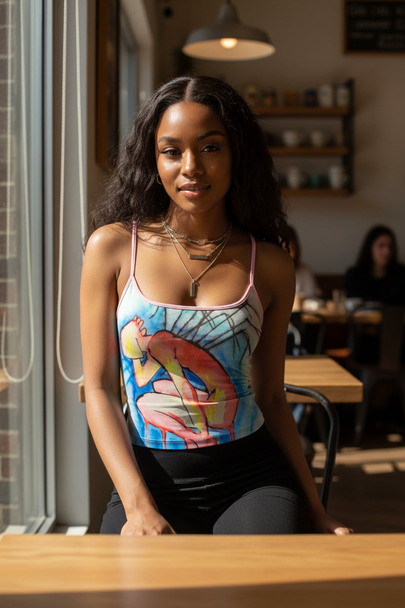 Pins and Needles All-Over Print Women's Spaghetti Strap Tank Top