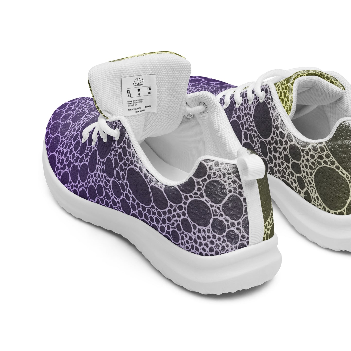 Lost In Circles Purple and Gold Women’s athletic shoes