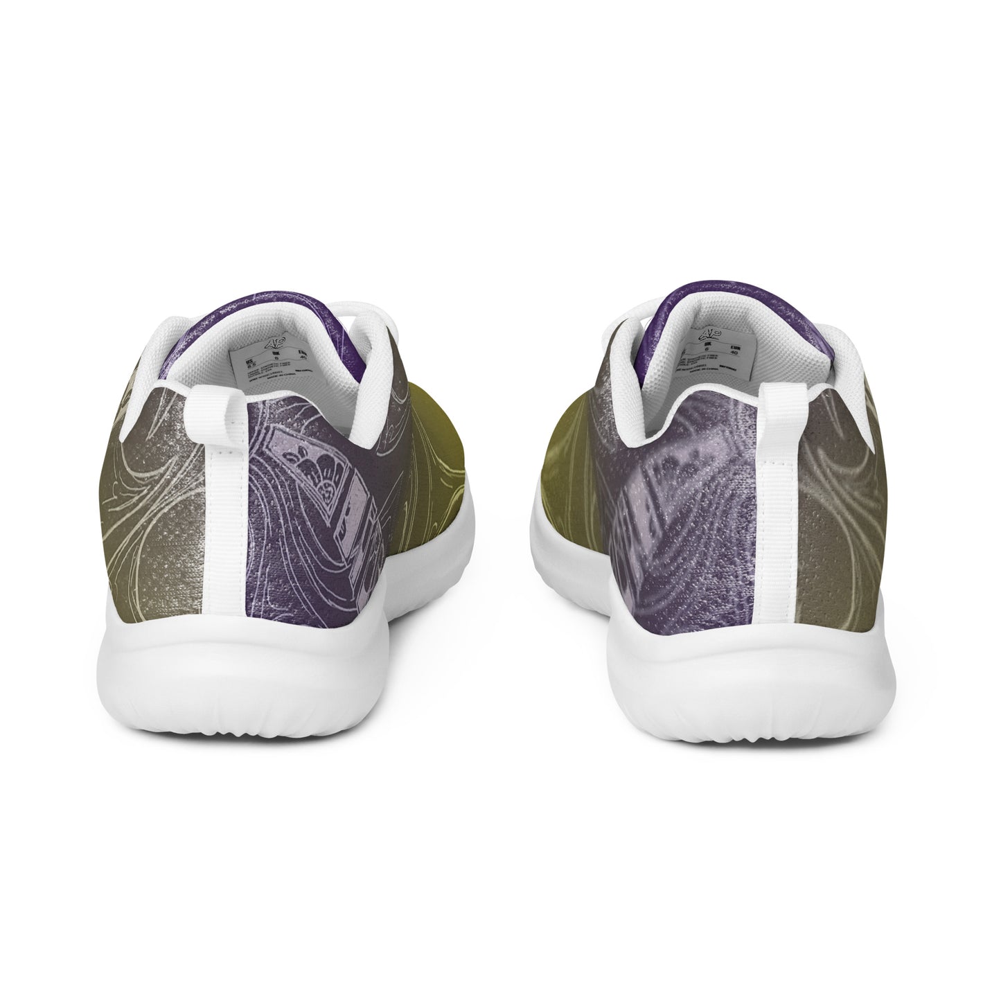 Flowers Purple and Gold Women’s athletic shoes