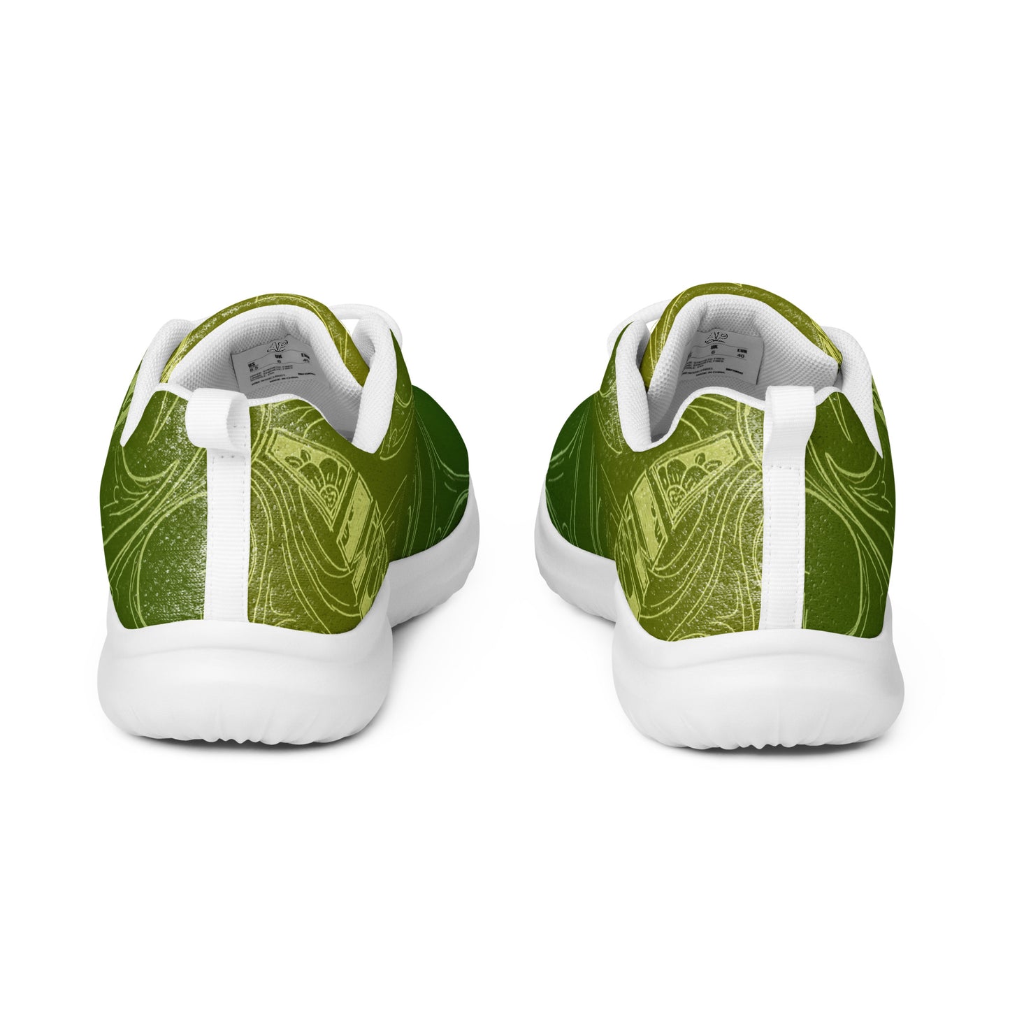 Flowers Green and Gold Women’s athletic shoes